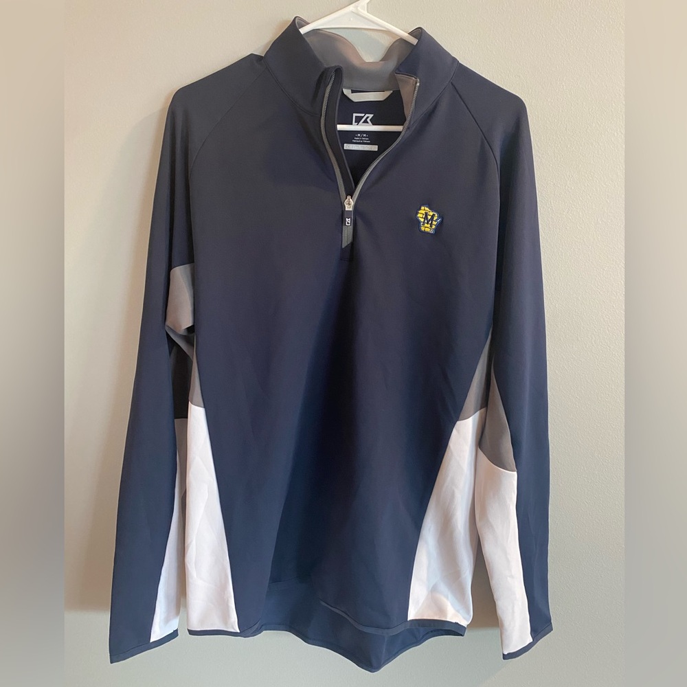 BRAND NEW - Cutter & Buck Milwaukee Brewers quarter zip - size M